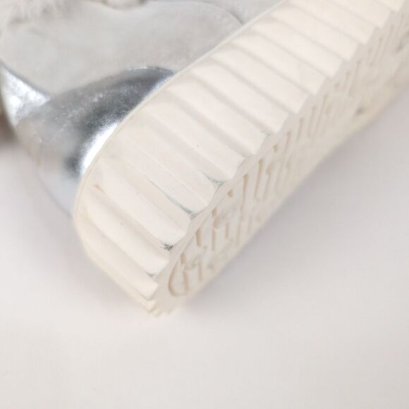 NEW Voile Blanche White Silver LUSH platform boot suede synthetic fur US 10.5/11 - Picture 12 of 15